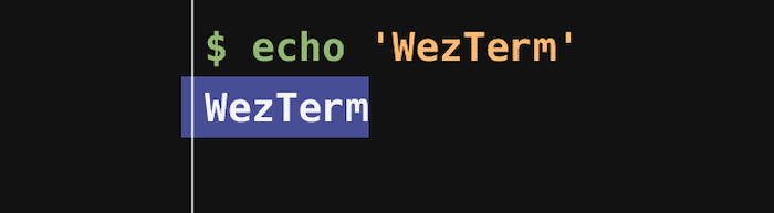 "WezTerm" だけ選択したい