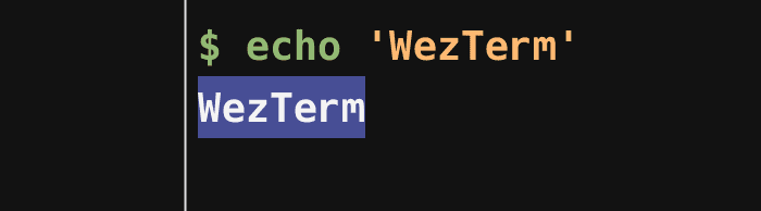 "WezTerm" だけ選択できる