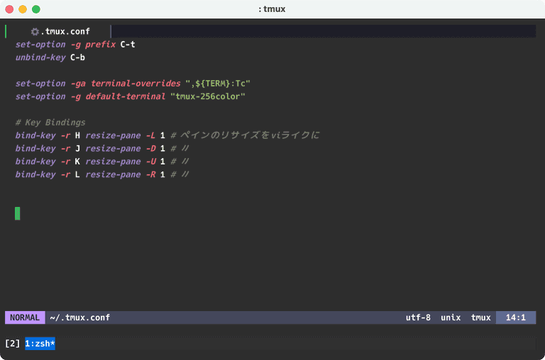 斜体が表示できた様子